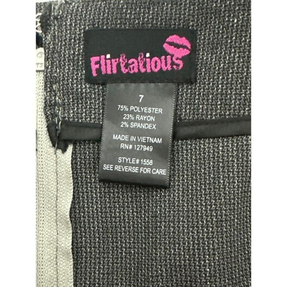 Flirtatious Gray Mini Skirt Zipper Accent Pleated A Line Women's Career - Picture 5 of 5